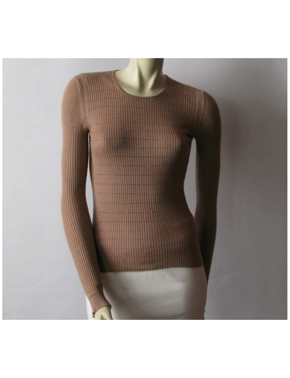 Pull CHANEL cachemire et soie vieux rose T36Fr