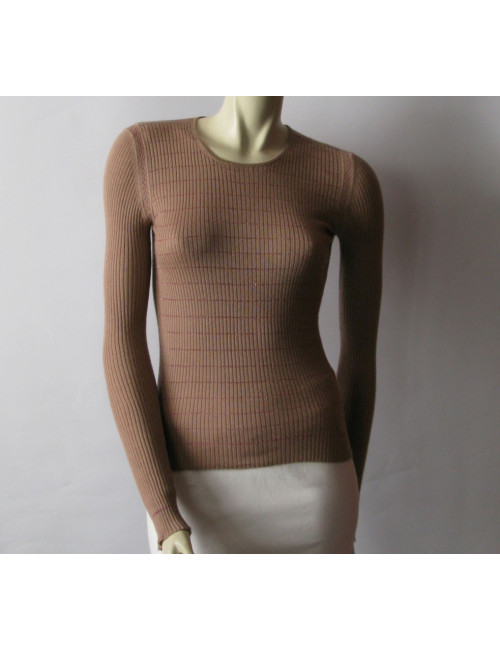 Pull CHANEL cachemire et soie vieux rose T36Fr