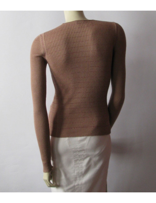 Pull CHANEL cachemire et soie vieux rose T36Fr