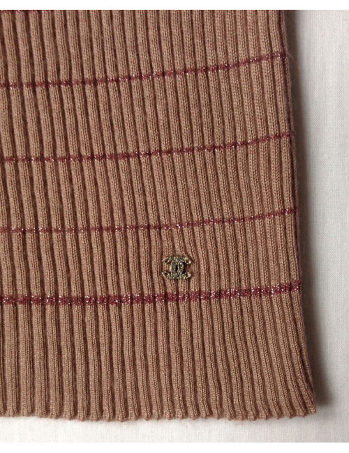 Pull CHANEL cachemire et soie vieux rose T36Fr
