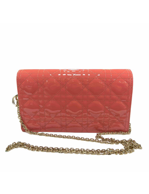 Pochette Lady Dior vernis rose