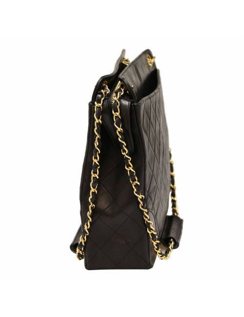 Cabas CHANEL cuir d'agneau noir