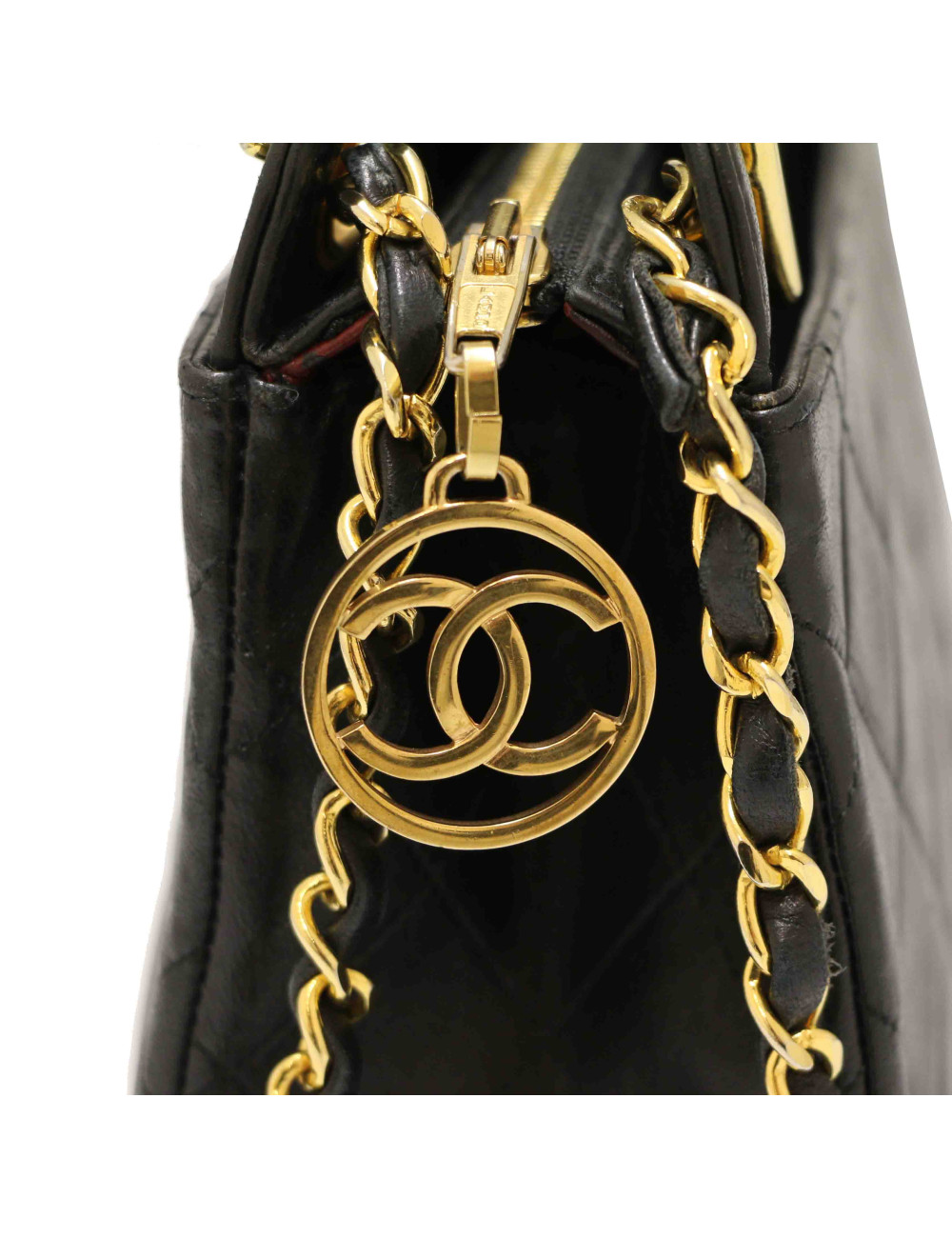Cabas CHANEL cuir d'agneau noir