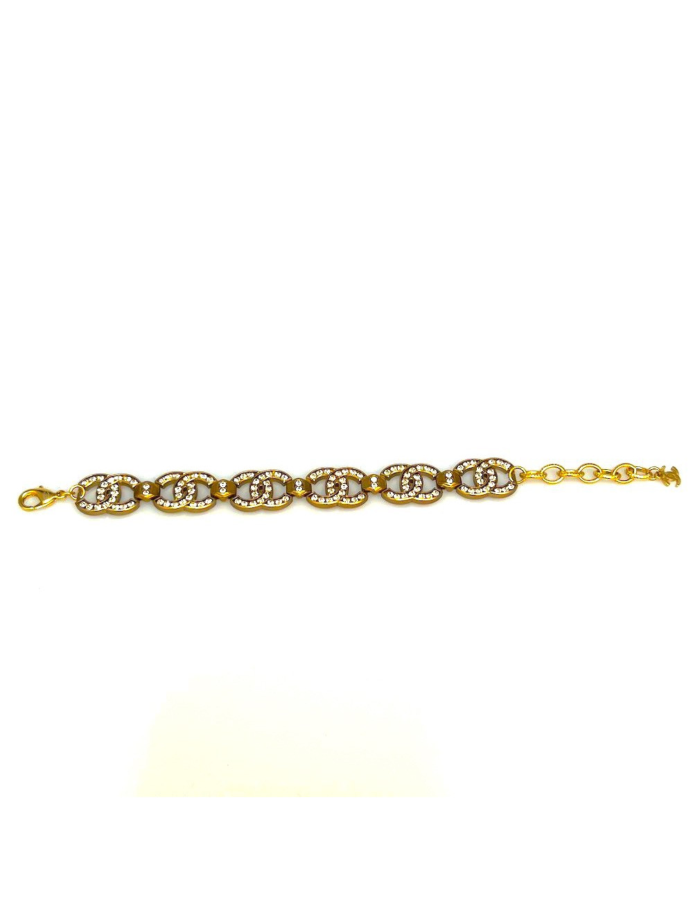 Bracelet CHANEL CC strass