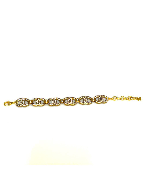 Bracelet CHANEL CC strass