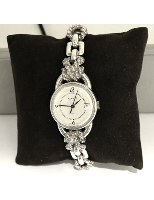 Montre HERMES noeuds et cordages argent