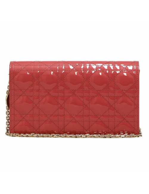 Pochette Lady Dior vernis rose