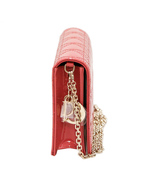 Pochette Lady Dior vernis rose