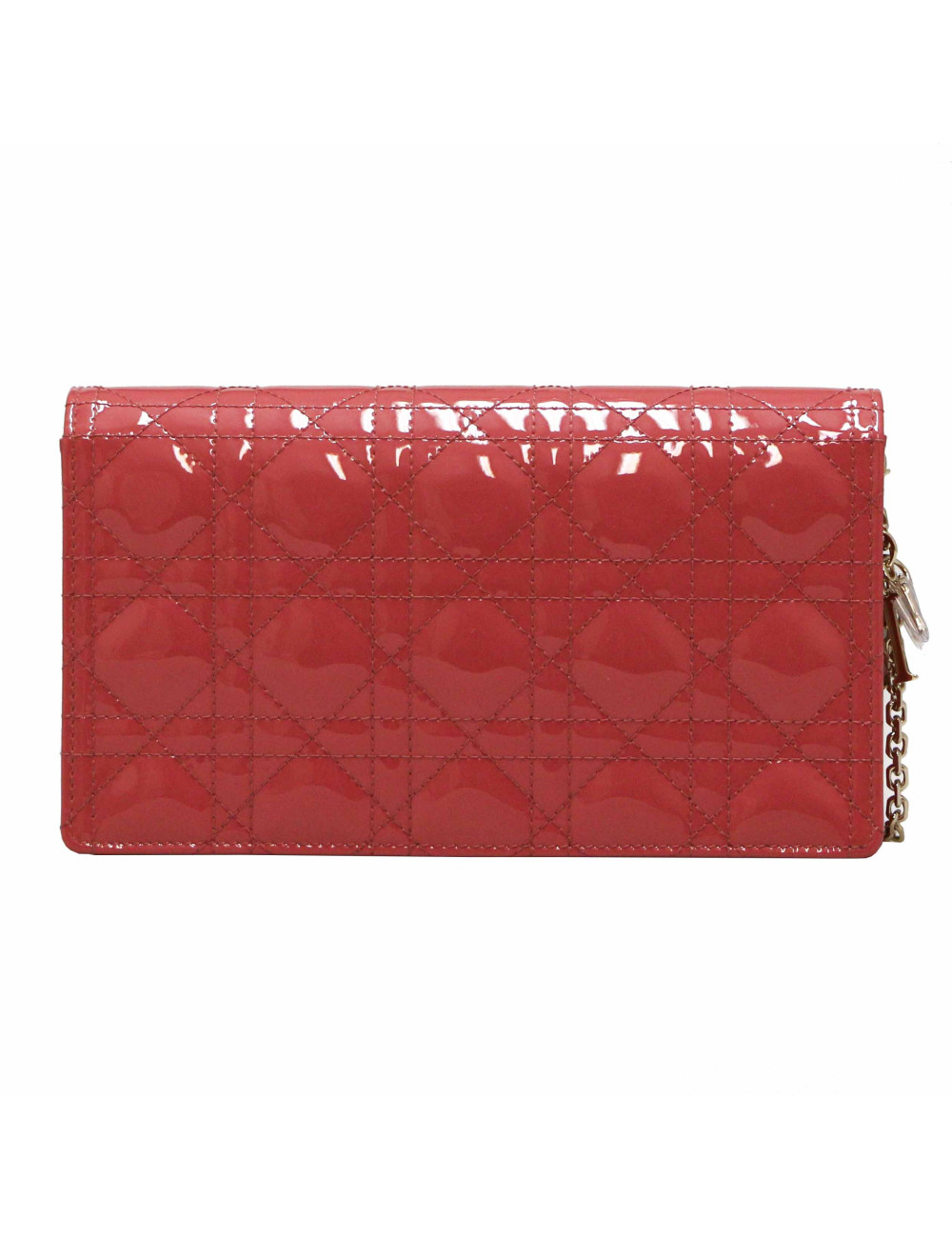 Pochette Lady Dior vernis rose
