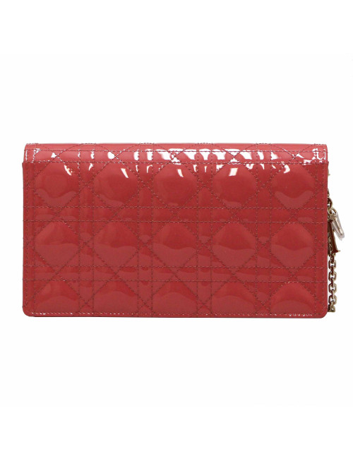 Pochette Lady Dior vernis rose