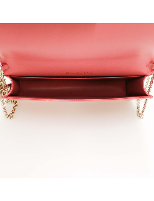 Pochette Lady Dior vernis rose