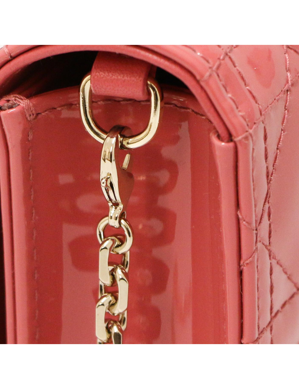 Pochette Lady Dior vernis rose