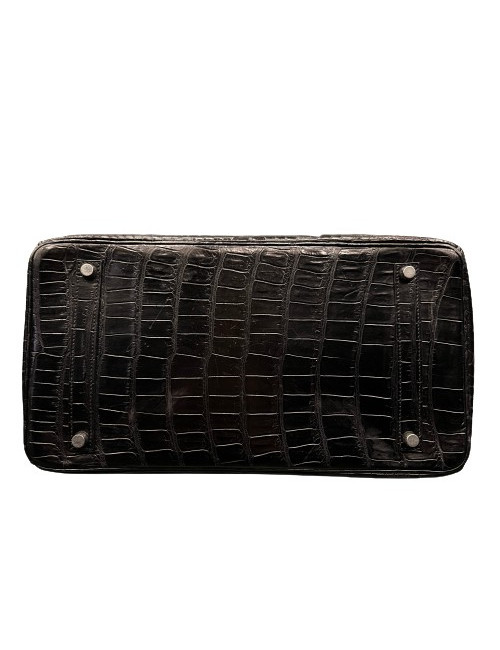 Birkin 35 HERMES porosus noir