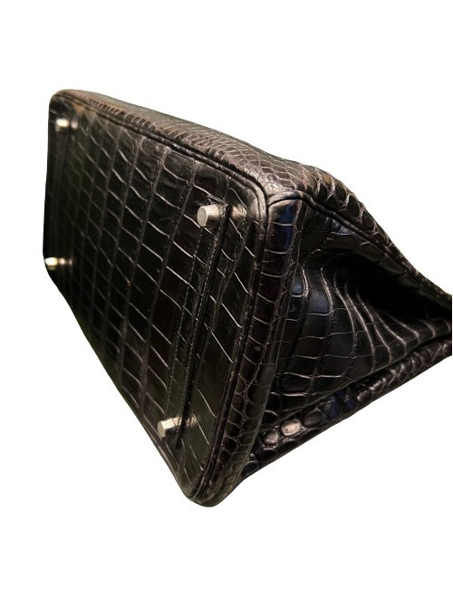 Birkin 35 HERMES porosus noir