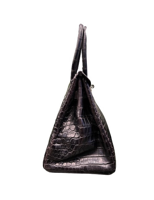 Birkin 35 HERMES porosus noir