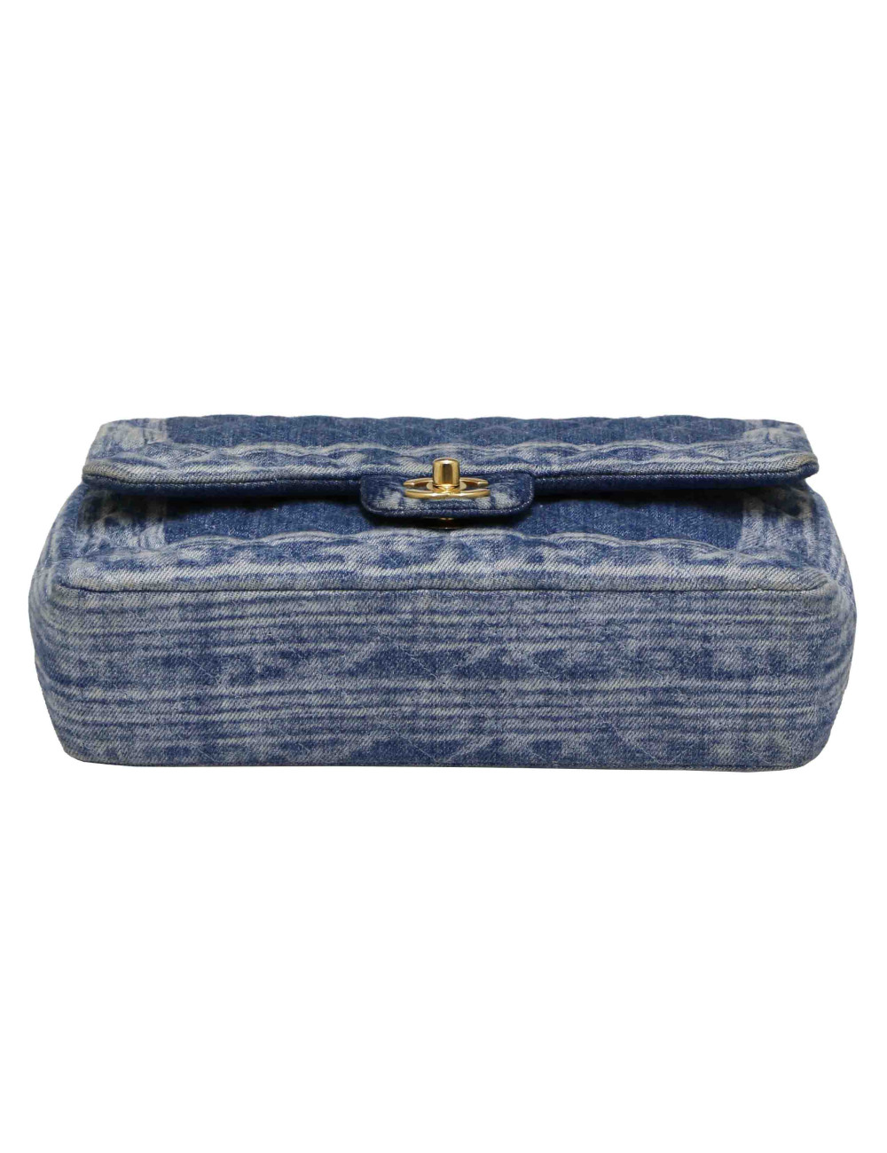 Sac Timeless CHANEL denim bleu delavé