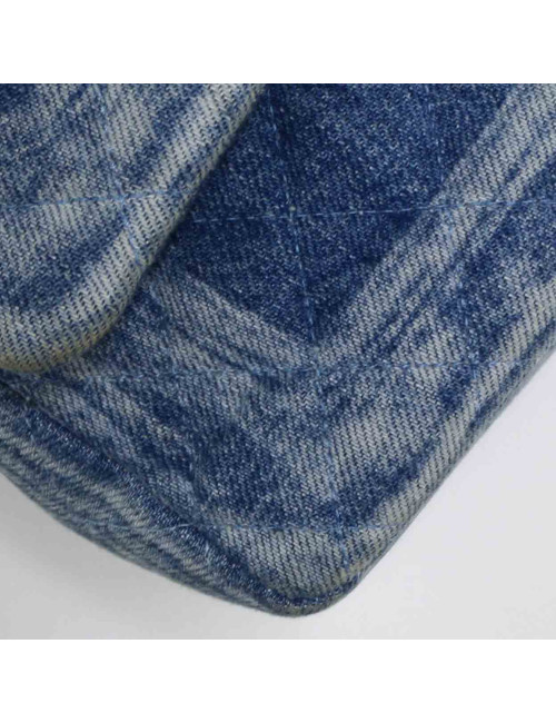 Sac Timeless CHANEL denim bleu delavé