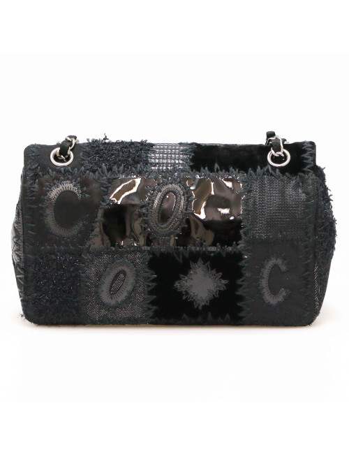 Sac Classique CHANEL patchwork noir
