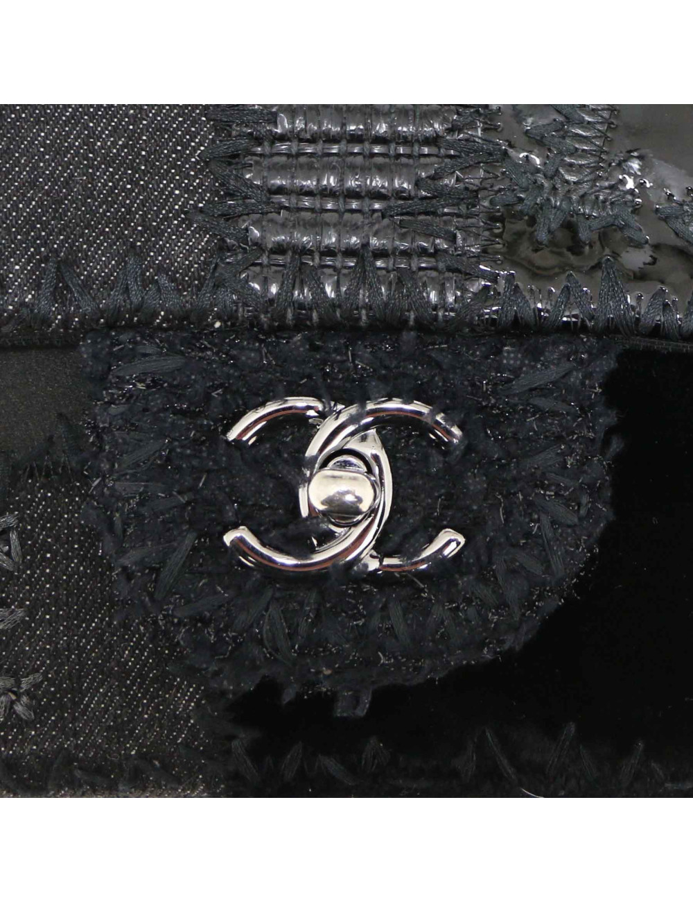 Sac Classique CHANEL patchwork noir