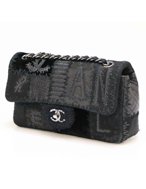 Sac Classique CHANEL patchwork noir