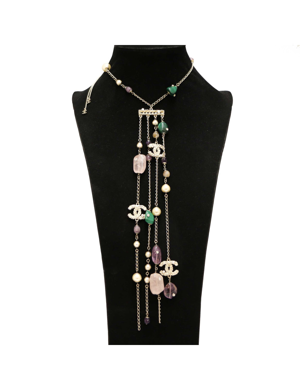 Collier CHANEL pierres perles