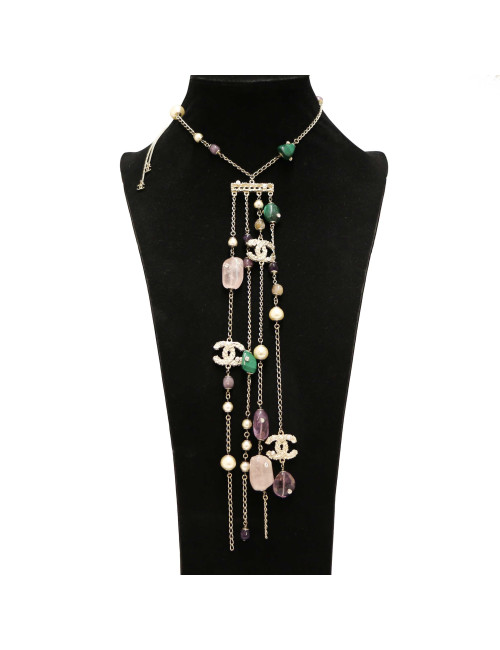 Collier CHANEL pierres perles