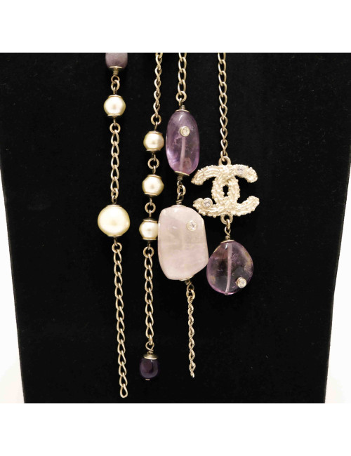 CHANEL stones and pearls necklace
