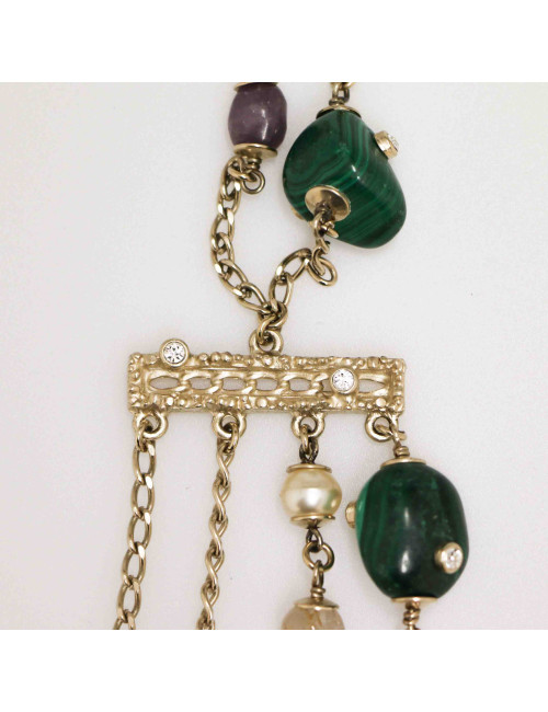 CHANEL stones and pearls necklace