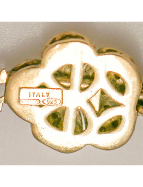 Collier camélia strass perles nacrées