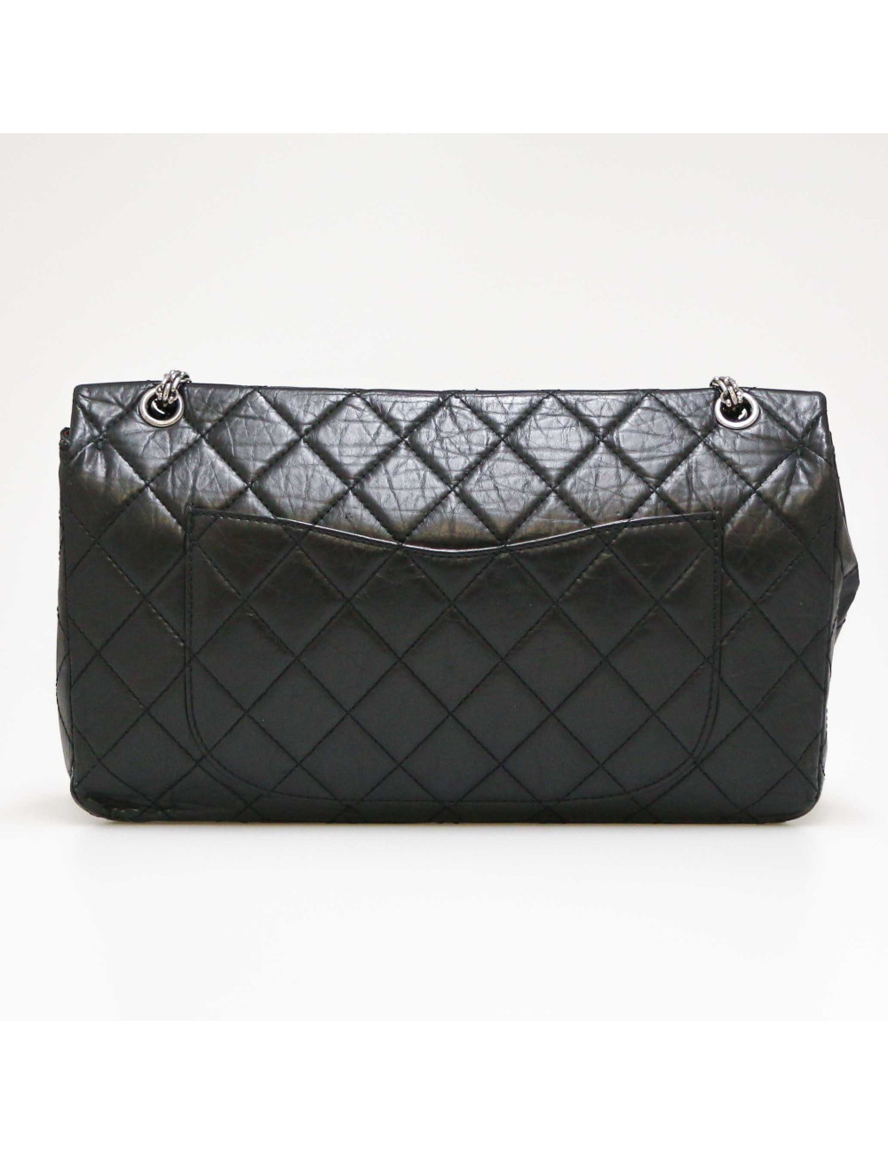 Maxi sac 2.55 CHANEL veau vieilli noir