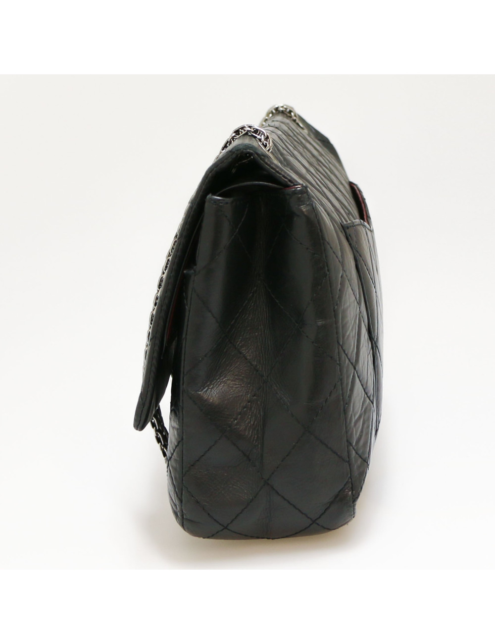 Maxi sac 2.55 CHANEL veau vieilli noir