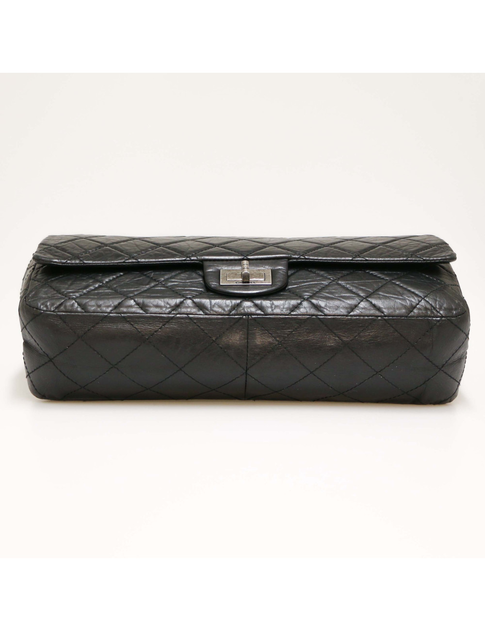 Maxi sac 2.55 CHANEL veau vieilli noir