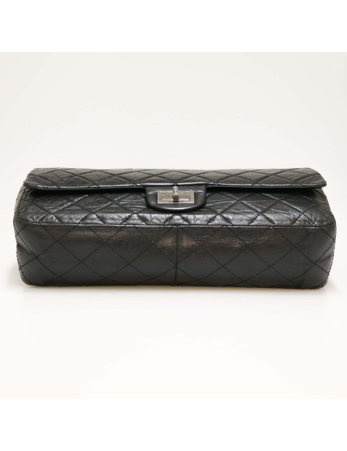 Maxi sac 2.55 CHANEL veau vieilli noir