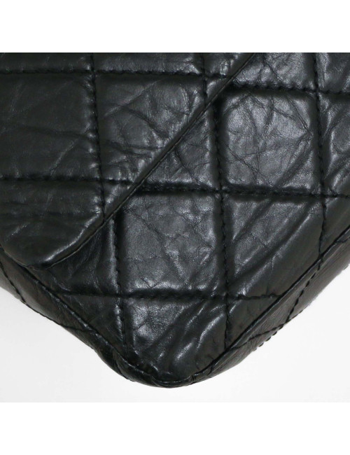 Maxi sac 2.55 CHANEL veau vieilli noir