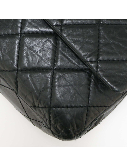Maxi sac 2.55 CHANEL veau vieilli noir