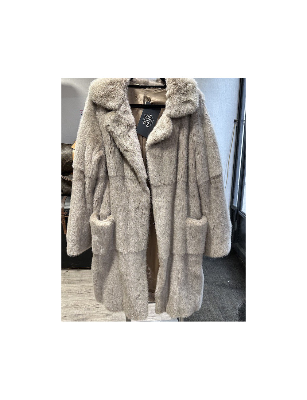 Manteau oversize SAINT LAURENT en vison