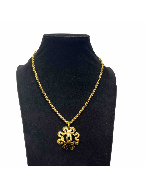 Collier long CHANEL CC doré