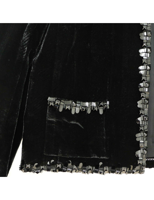 Veste CHANEL T 40 velours noir