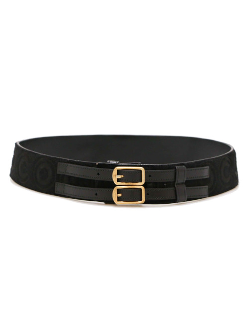 FAUSSE Ceinture COCO CHANEL T85 cuir effet poulain