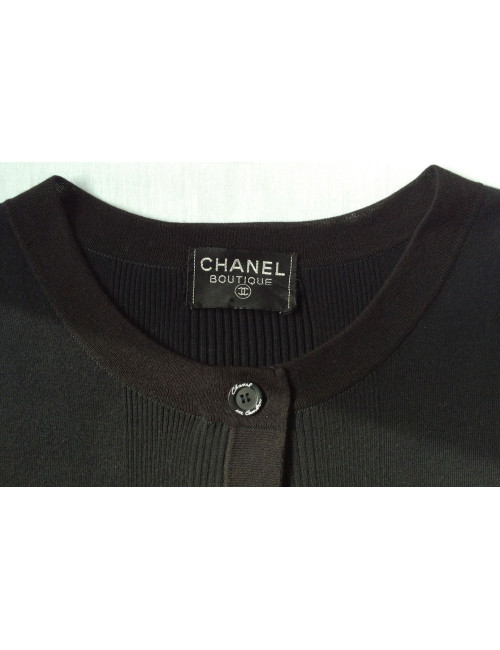 Petite robe CHANEL noire en coton