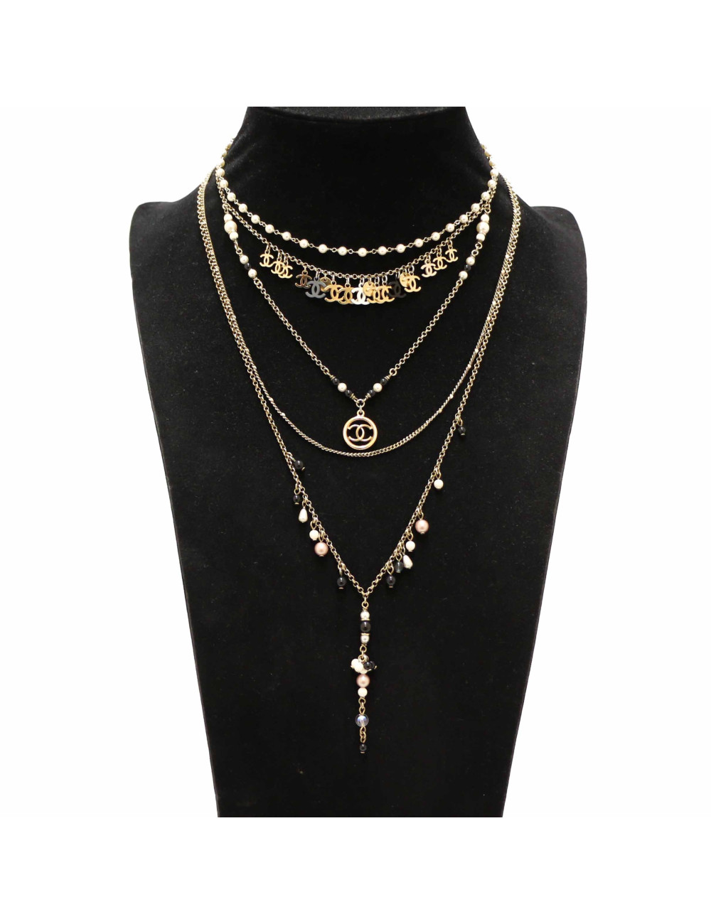 Sautoir CHANEL multirangs 