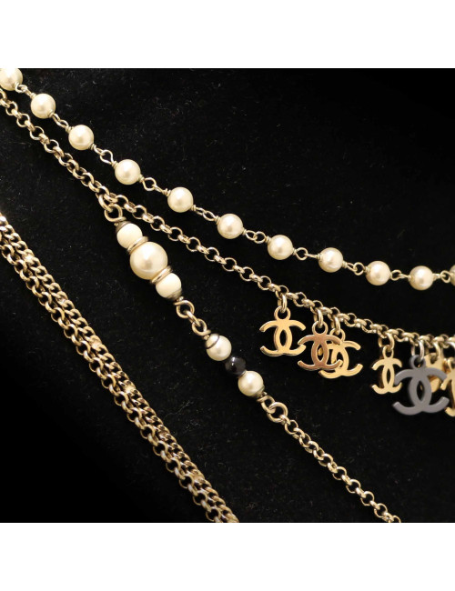 Sautoir CHANEL multirangs 