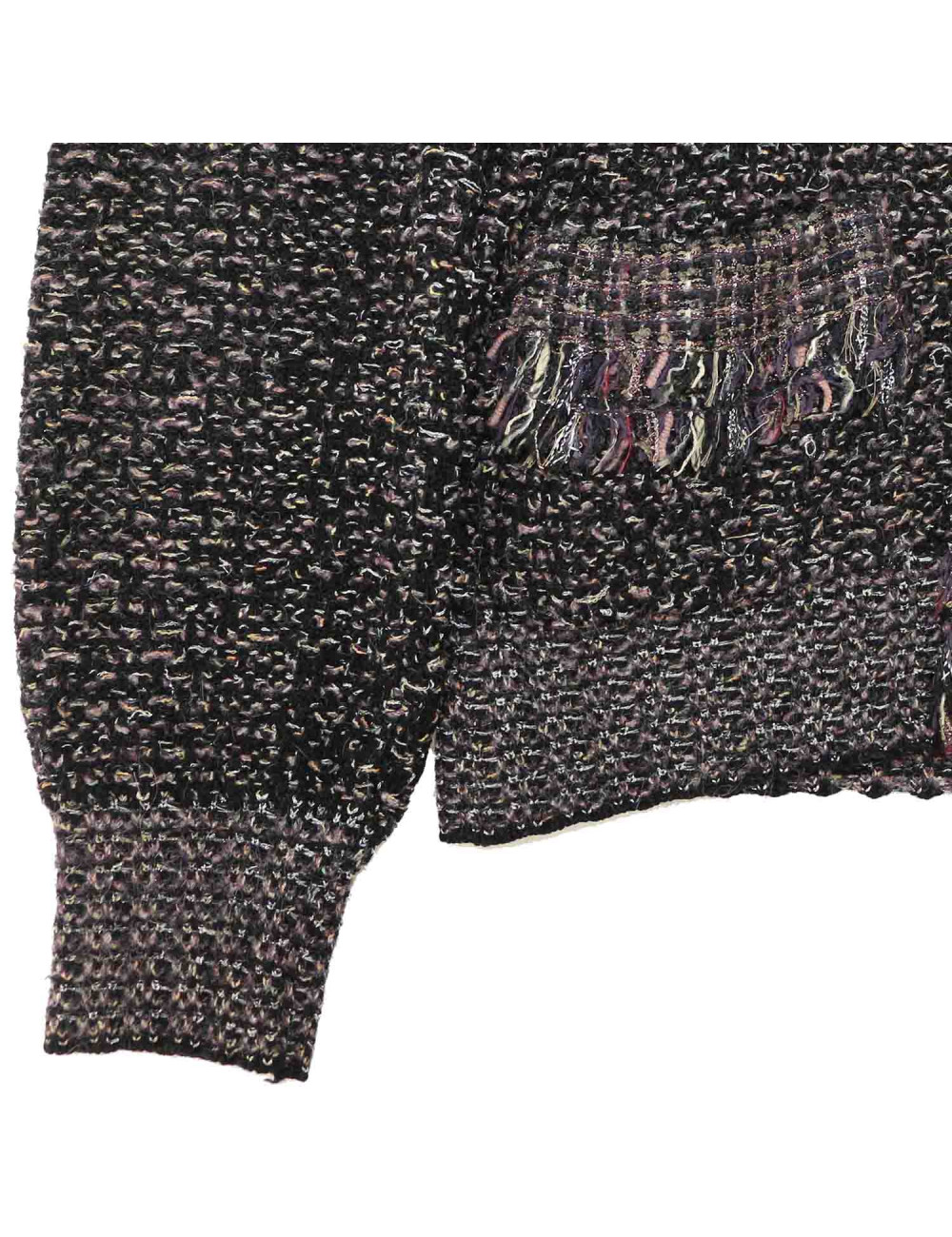 Gilet T 46 CHANEL laine fils argent multicolore