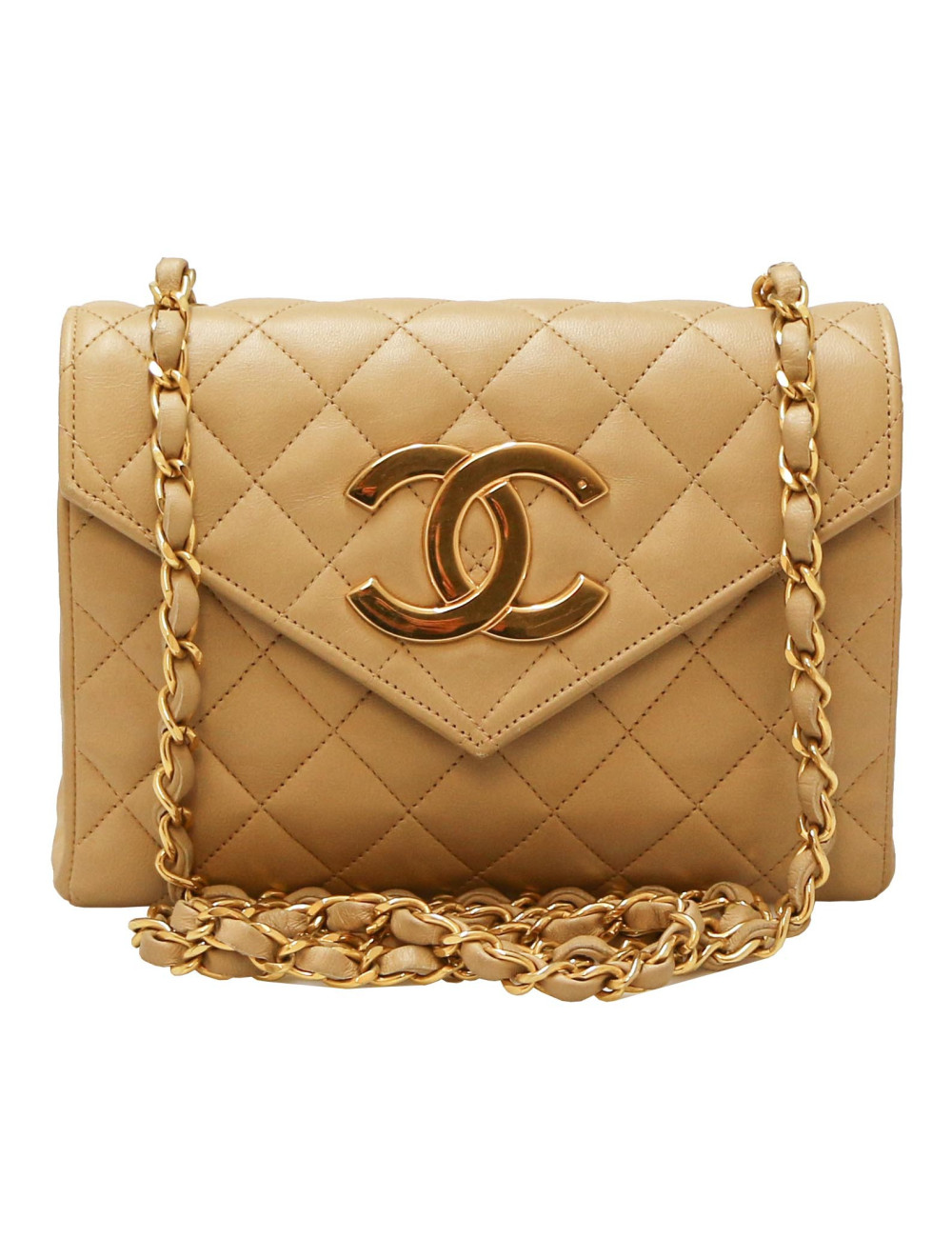 Sac CHANEL beige gros CC