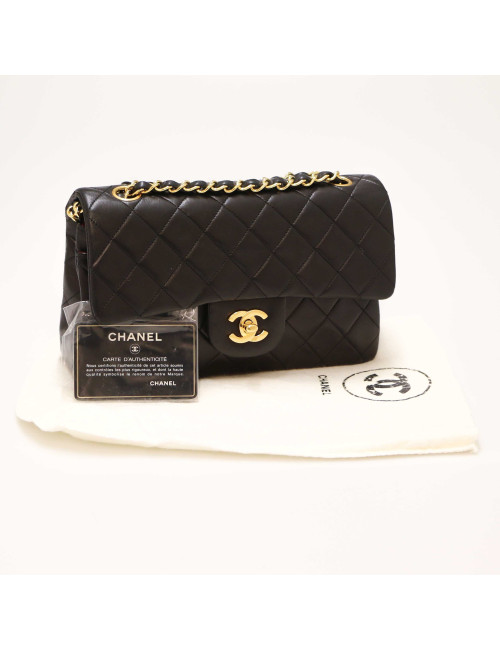 Sac classique CHANEL occasion noir