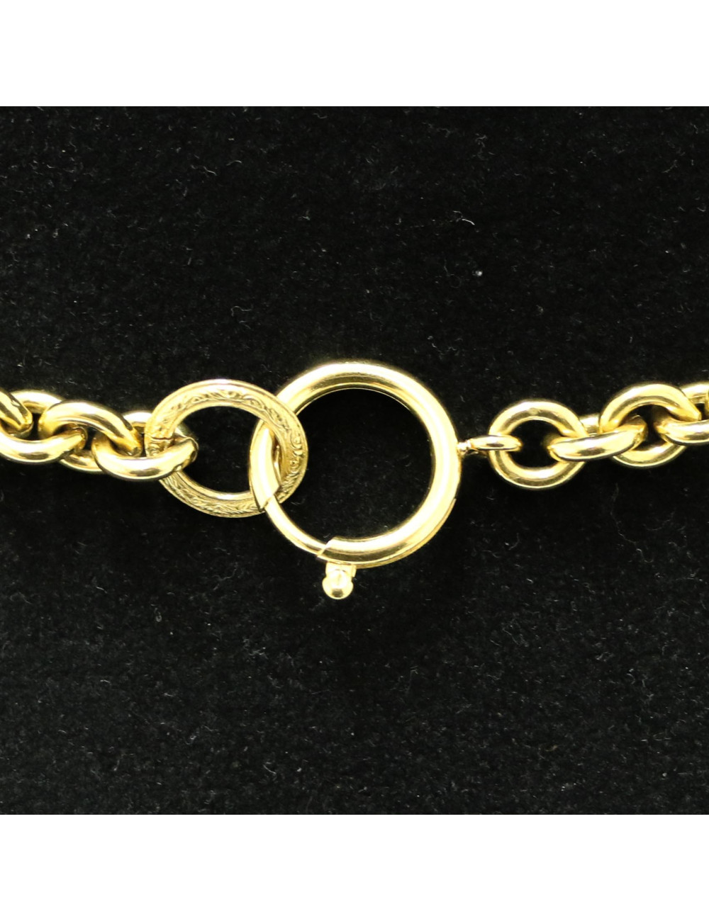 Long collier CHANEL CC matelassé doré