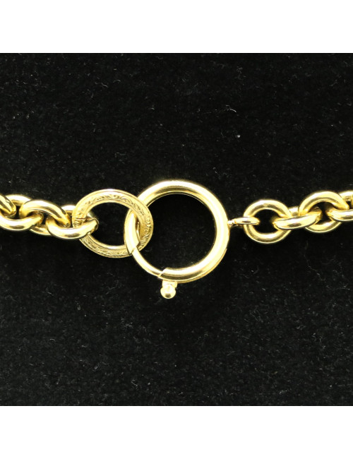 Long collier CHANEL CC matelassé doré