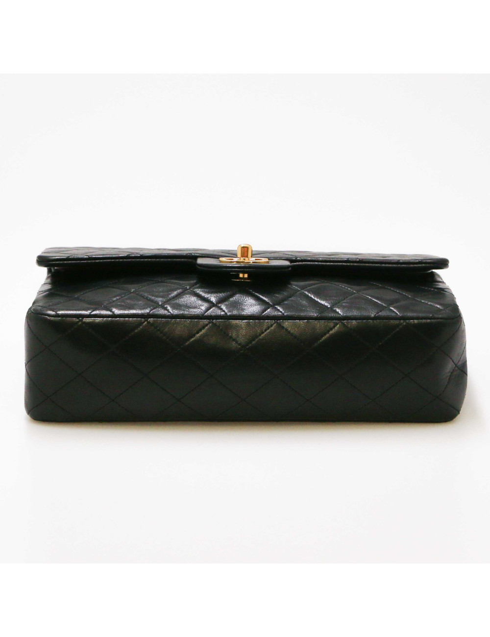 Sac CHANEL double rabat vintage noir