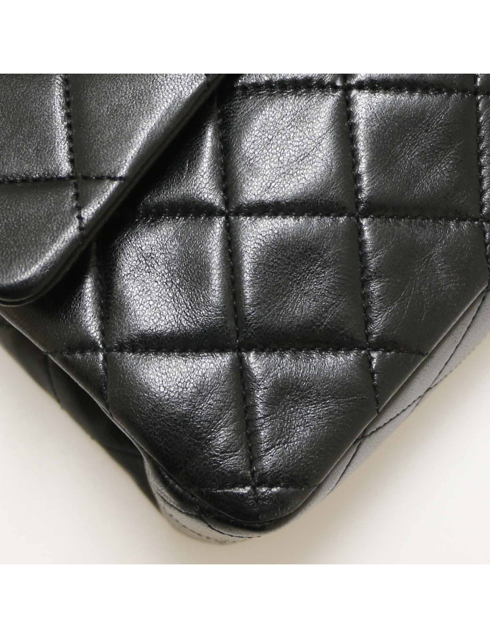 Sac CHANEL double rabat vintage noir