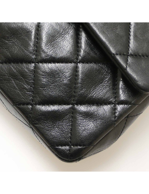 Sac CHANEL double rabat vintage noir